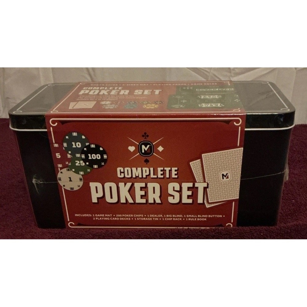 2024 MinnARK Sports Complete Poker Set, New In Sealed Tin